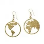 Peace on Earth  Bronze Earrings - Created from disarmed nuclear weapons