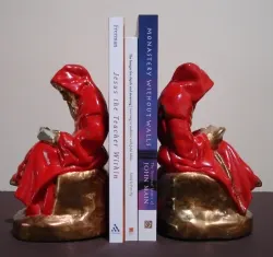 Bronze Monk Bookends
